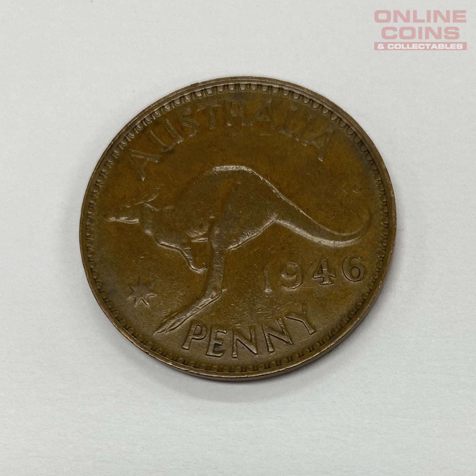1946 Australian Penny - Graded Fine
